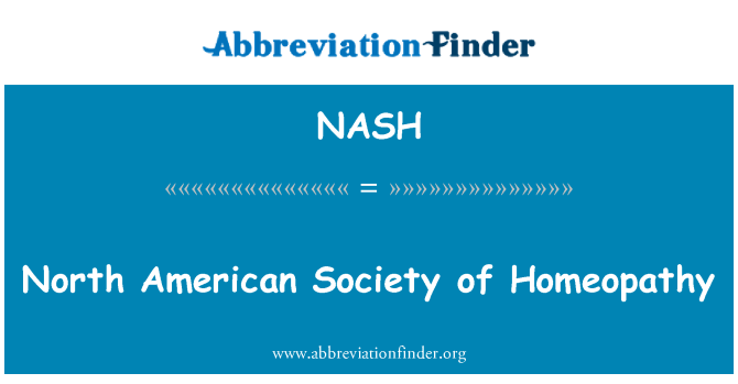 NASH: North American Society homeopātija