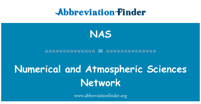 NAS: Rhwydwaith Gwyddorau rhifiadol ac atmosfferig