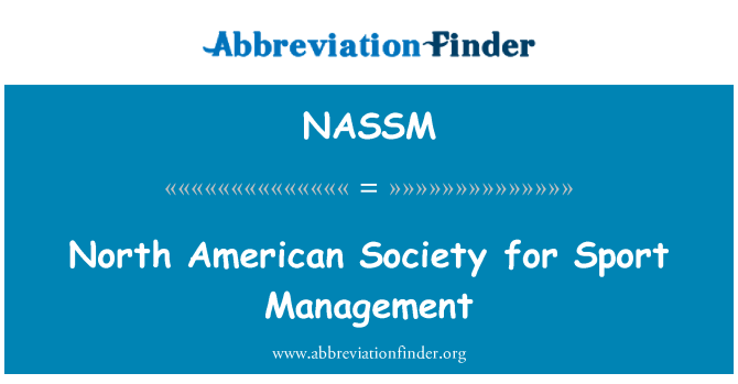 NASSM: North American Society for Sport Management