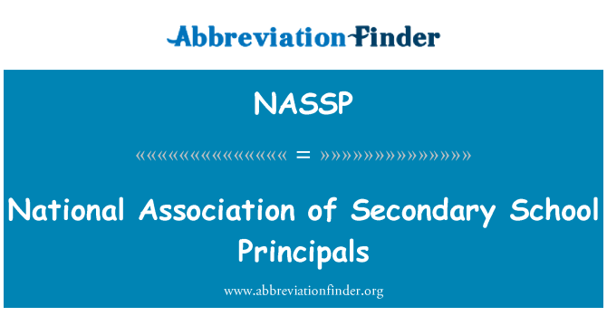 NASSP: National Association of Secondary School Principals
