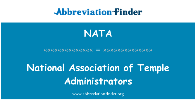 NATA: Association nationale des administrateurs de Temple