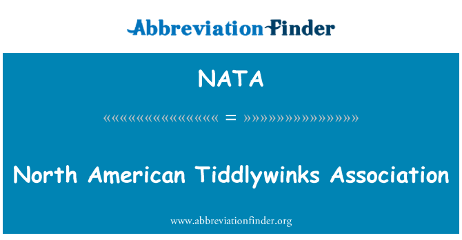 NATA: Associazione nordamericana Tiddlywinks