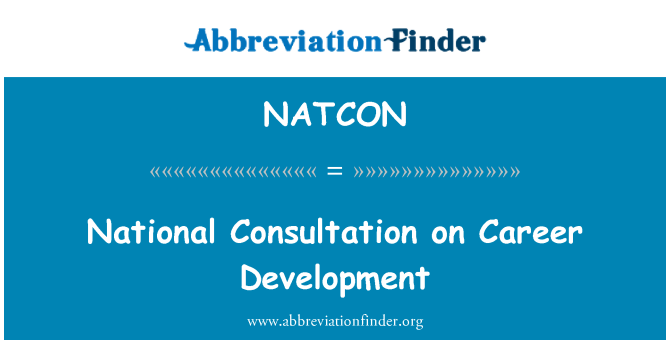 NATCON: Nationale consultatie over loopbaanaangelegenheden