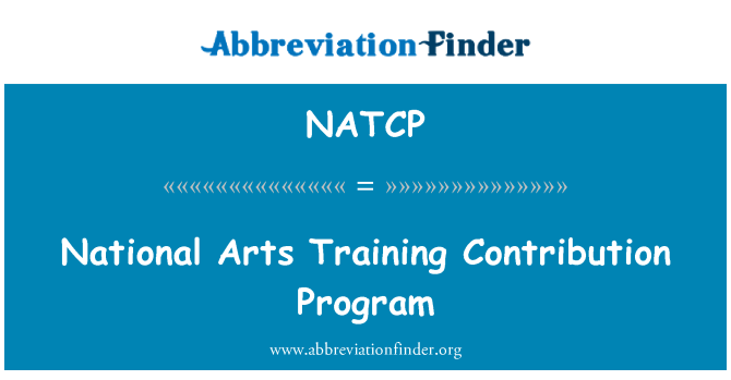 NATCP: Il-programm ta ' kontribuzzjoni tat-taħriġ nazzjonali tal-Arti