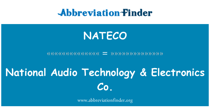 NATECO: Nacional de tecnologia d'àudio 59 Electronics Co