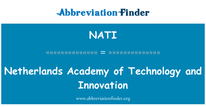 NATI: Netherlands Academy of Technology and Innovation