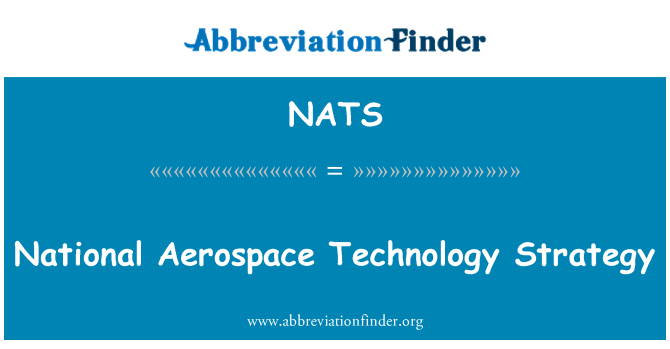 NATS: Strategia nazionale di tecnologia aerospaziale