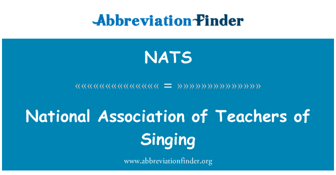 NATS: Cymdeithas Genedlaethol athrawon canu