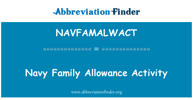 NAVFAMALWACT: L-Allowance tal-familja navy attività