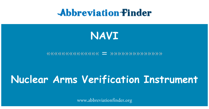 NAVI: Strument ta ' verifika ta ' armi nukleari