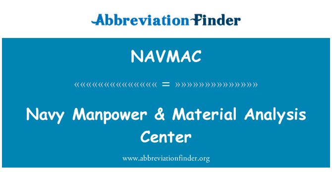 NAVMAC: Laivasto Manpower & aineiston analyysi Center