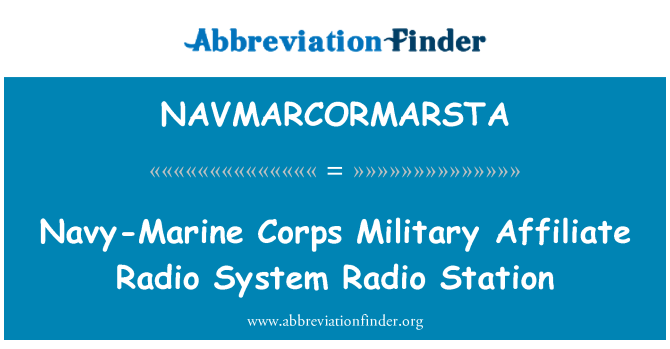 NAVMARCORMARSTA: Navy-Marine Corps Military Affiliate Radio System Radio Station