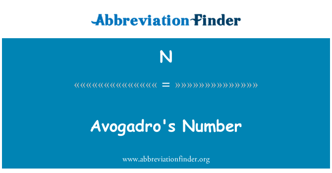 N: Avogadro je broj