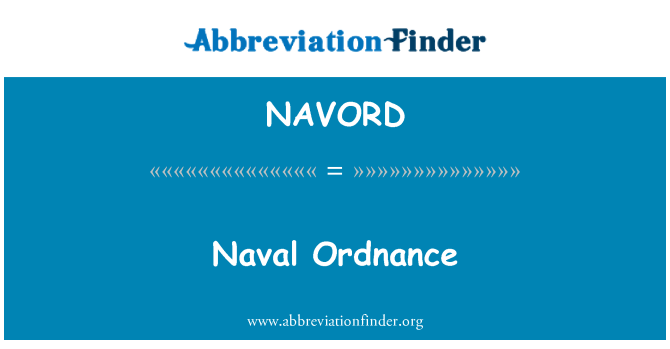 NAVORD: Naval Ordnance