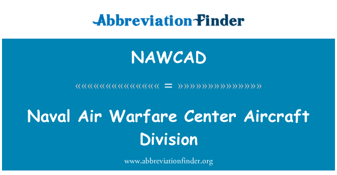 NAWCAD: Naval Air Warfare Center ilma jako