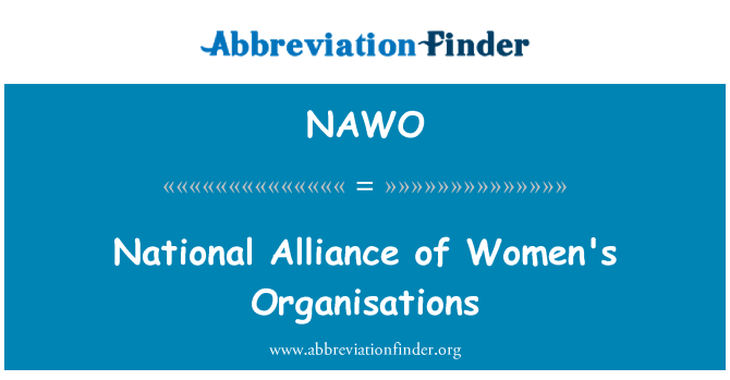 NAWO: Národní aliance ženských organizací