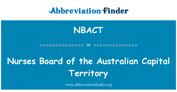 NBACT: Medicinske sestre odbora Australian Capital Territory