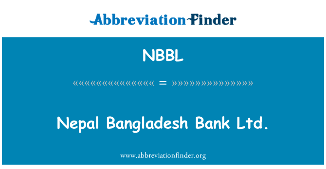 NBBL: Nepal Bangladesch Bank Ltd.