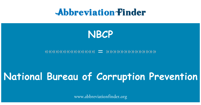 NBCP: Národní úřad pro prevenci korupce