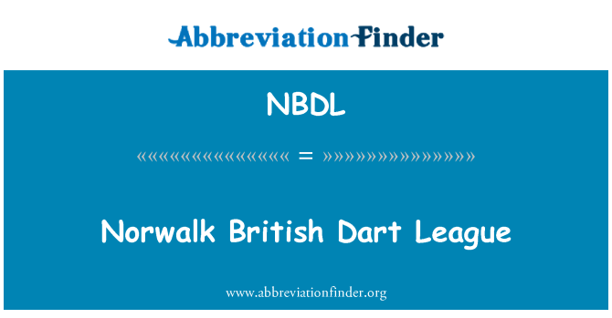 NBDL: Norwalk British Dart Liga