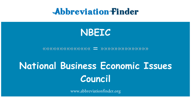 NBEIC: Nationella ekonomiska frågor rådet