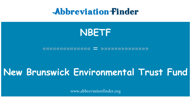 NBETF: New Brunswick ekologické svěřenecký fond