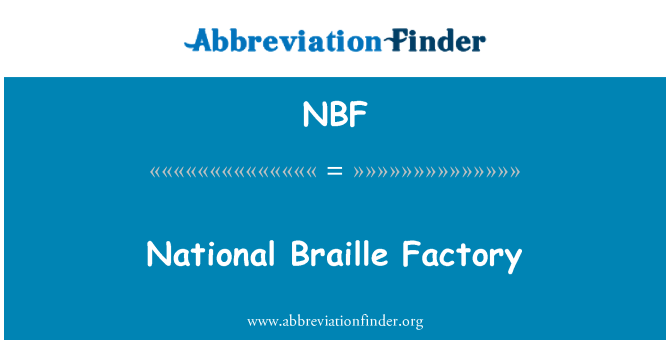 NBF: Národní Braille Factory