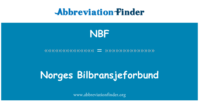 NBF: 挪威 Bilbransjeforbund