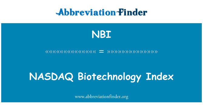 NBI: NASDAQ Biotechnologie endèks