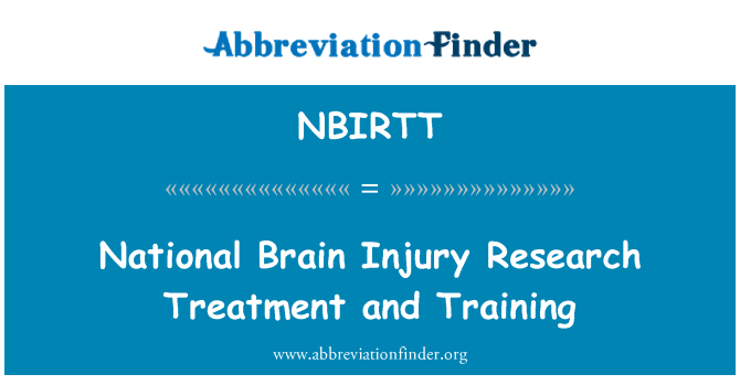 NBIRTT: Národní mozkových poranění výzkum léčby a školení