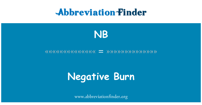 NB: Negativní Burn