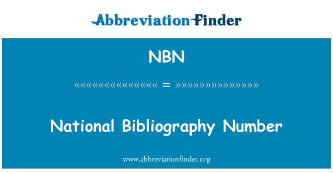 NBN: Numbrit Rahvusbibliograafia