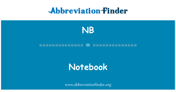NB: Notebook