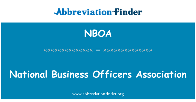 NBOA: National Business officerer Association