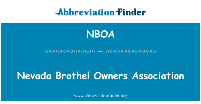 NBOA: Associazione dei proprietari di Nevada bordello