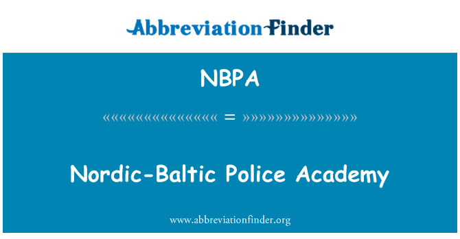 NBPA: Kilès ki Baltic polis Academy