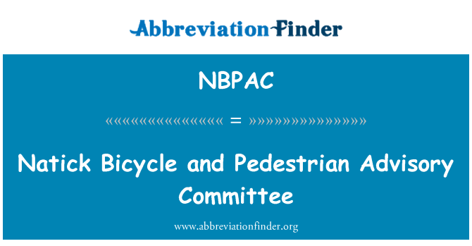 NBPAC: Comité Asesor peatonal y bicicleta de Natick