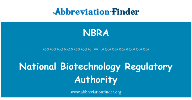 NBRA: Otorite de Biotechnologie nasyonal