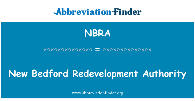 NBRA: New Bedford Redevelopment Authority