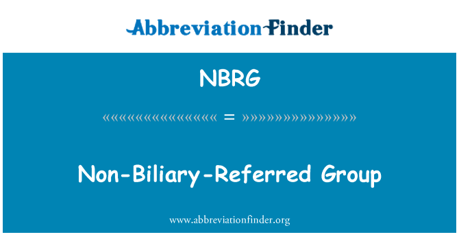 NBRG: 非-胆道-と呼ばれるグループ