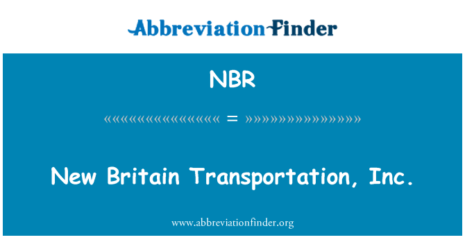 NBR: New Britain transpòtasyon, Inc.