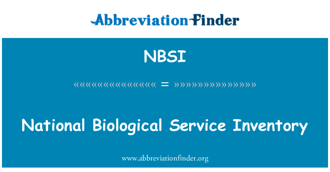 NBSI: Inventari Nacional servei biològica