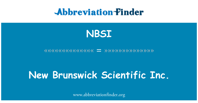 NBSI: New Brunswick ilmiah Inc