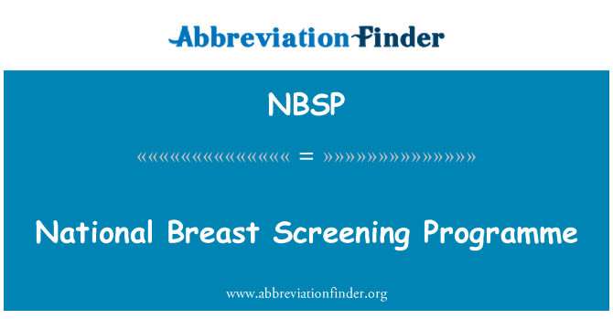 NBSP: National Breast Screening Programme