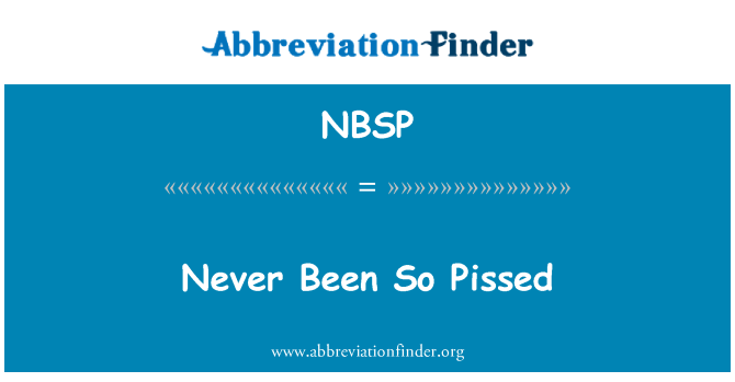 NBSP: کبھی بہت غصہ کیا گیا