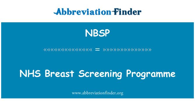 NBSP: NHS Breast Screening Programme