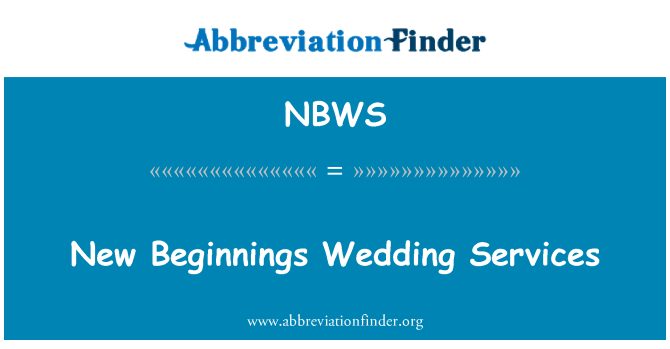 NBWS: New Beginnings Wedding Services