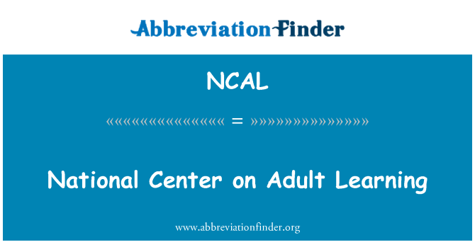 NCAL: Iċ-ċentru nazzjonali dwar it-tagħlim tal-adulti