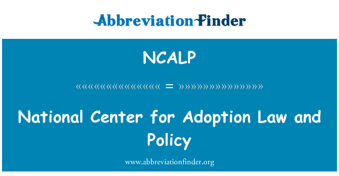 NCALP: Nationellt centrum för politik och antagen lag