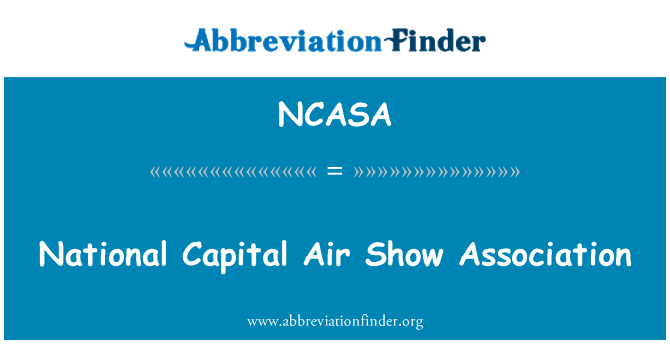 NCASA: National Capital Air Show Association